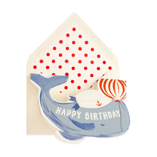 Whale Birthday Greeting Card