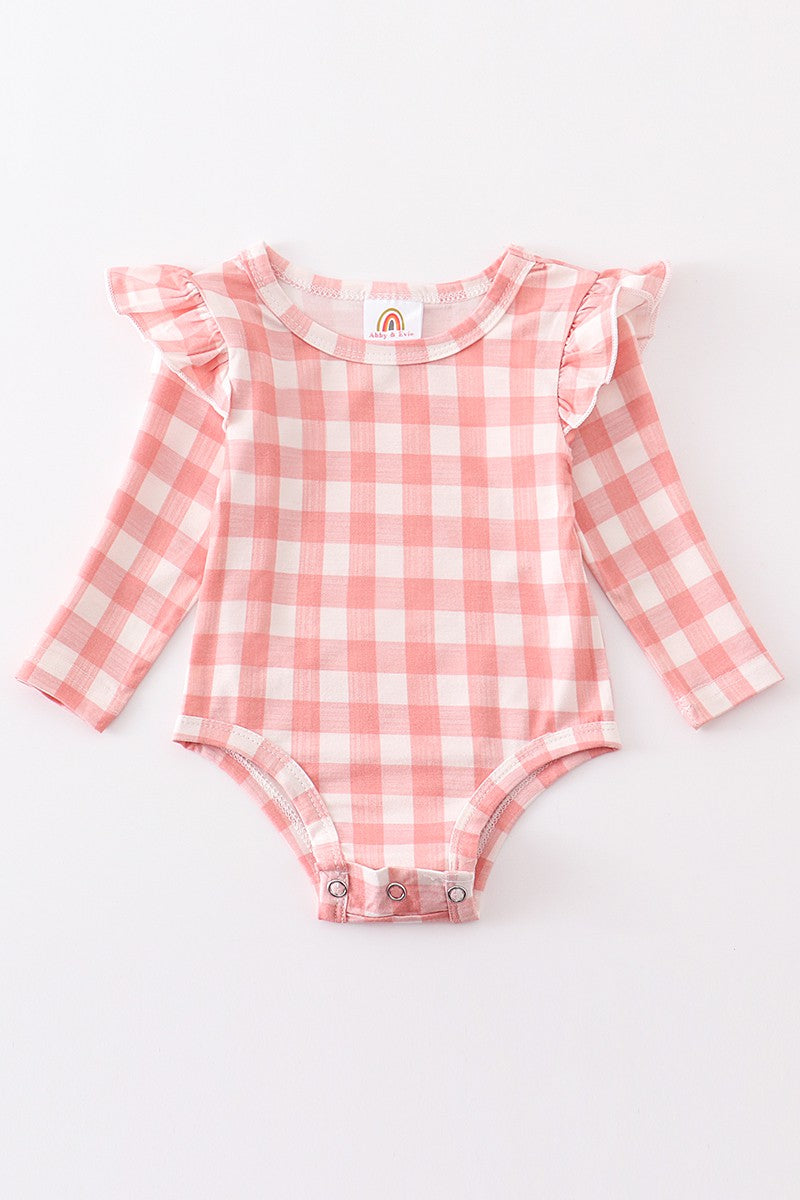 Pink Check Onsie