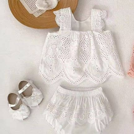 White Eyelet Set