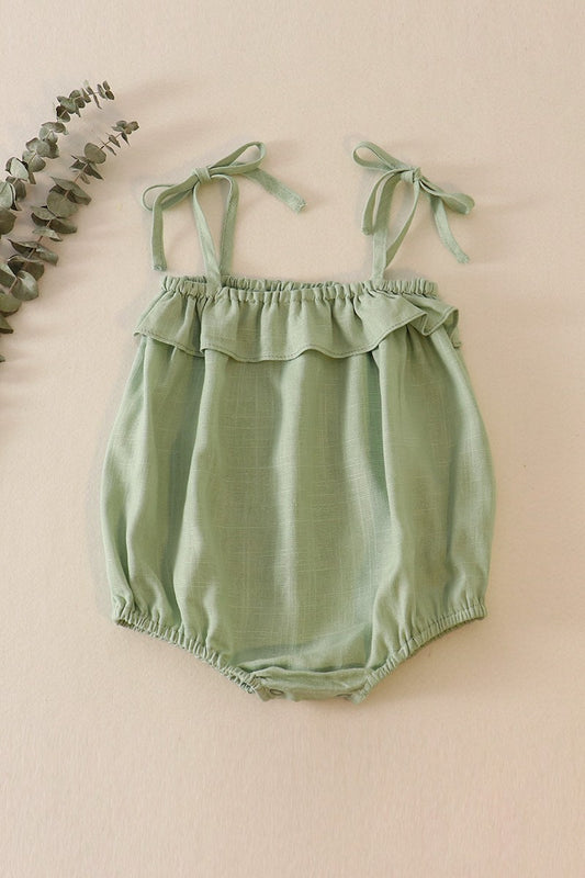 Linen Ruffle Romper