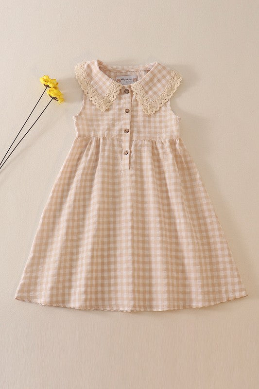 Gingham Button Dress