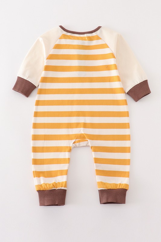 Brown Striped Romper