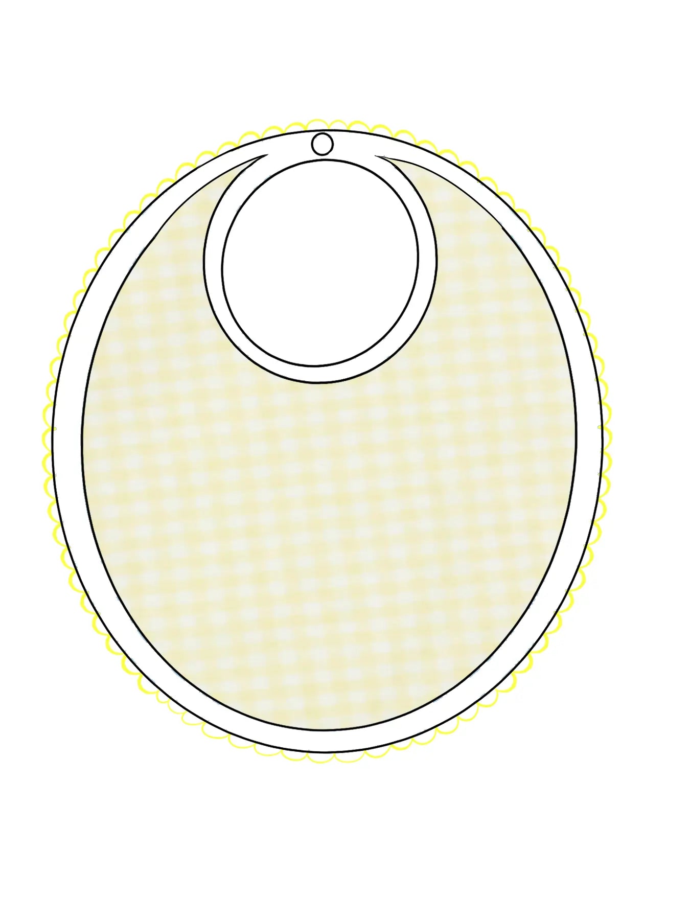 Yellow Gingham Pima Bib