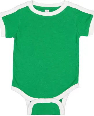 Vintage Green Ringer Onesie