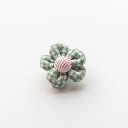 Gingham Flower Hair Clips