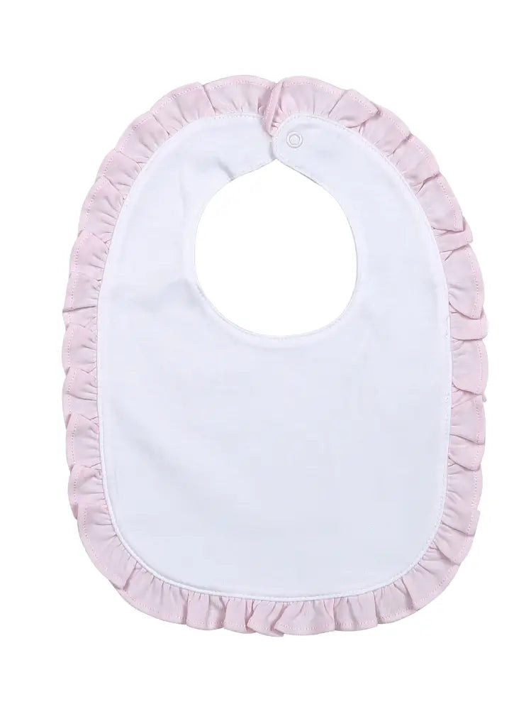 Pink Ruffle Pima Bib