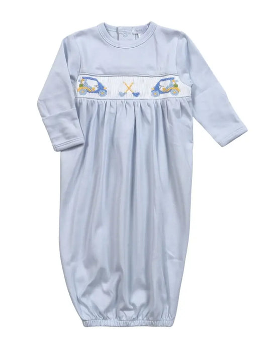 Blue Golf Hang Smocked Pima Gown