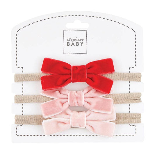 Set of 3 Holiday Velvet Bows