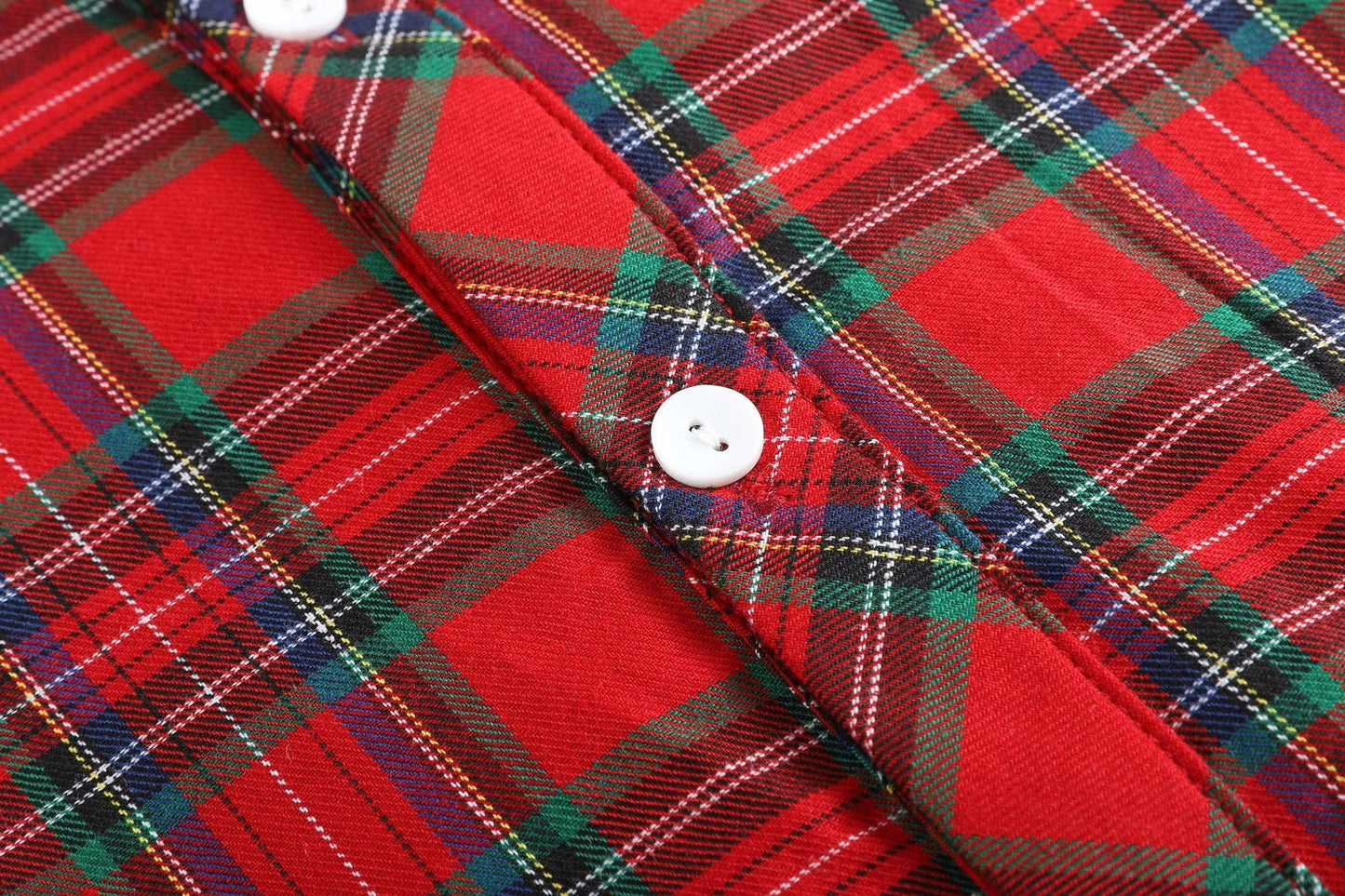 Red and Green Tartan Boy Dress Shirt