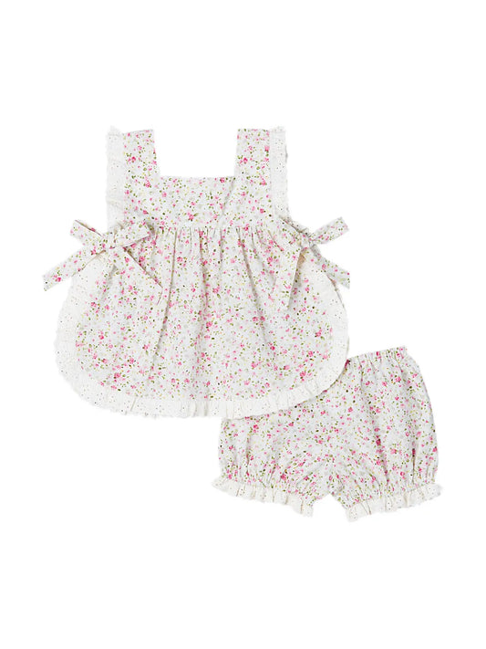 Floral Pinafore Set