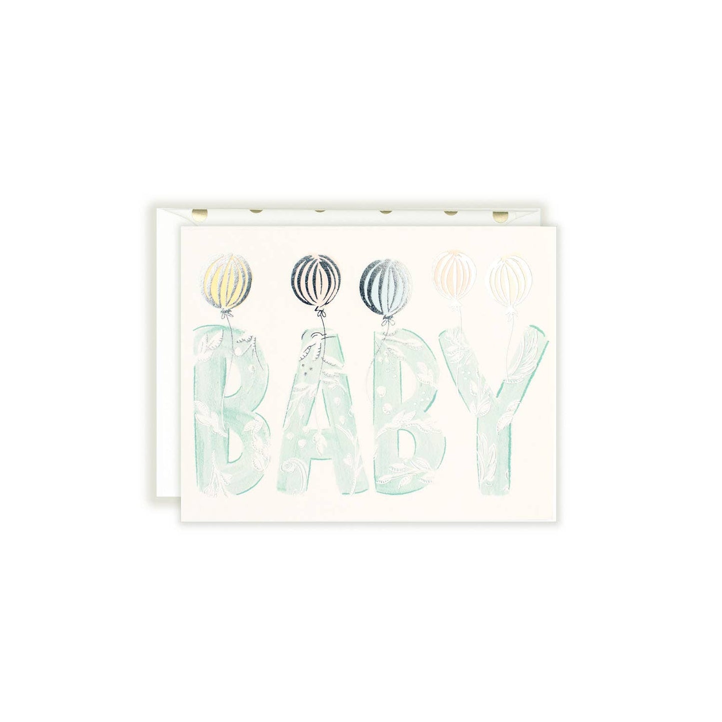 Blue Baby Balloon Greeting Card