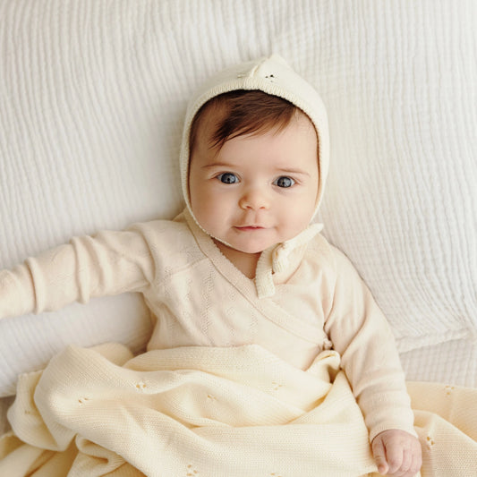 Organic Cotton Blanket + Hat Set | Multiple Colors