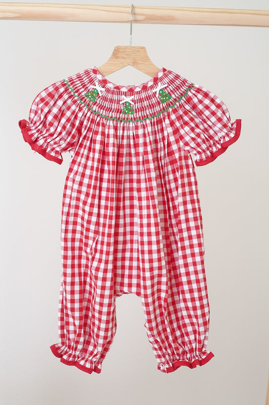 Hand-Smocked Christmas Romper