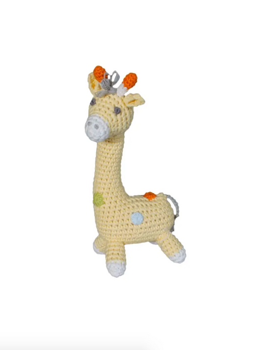 Giraffe Hand-Crochet Rattle