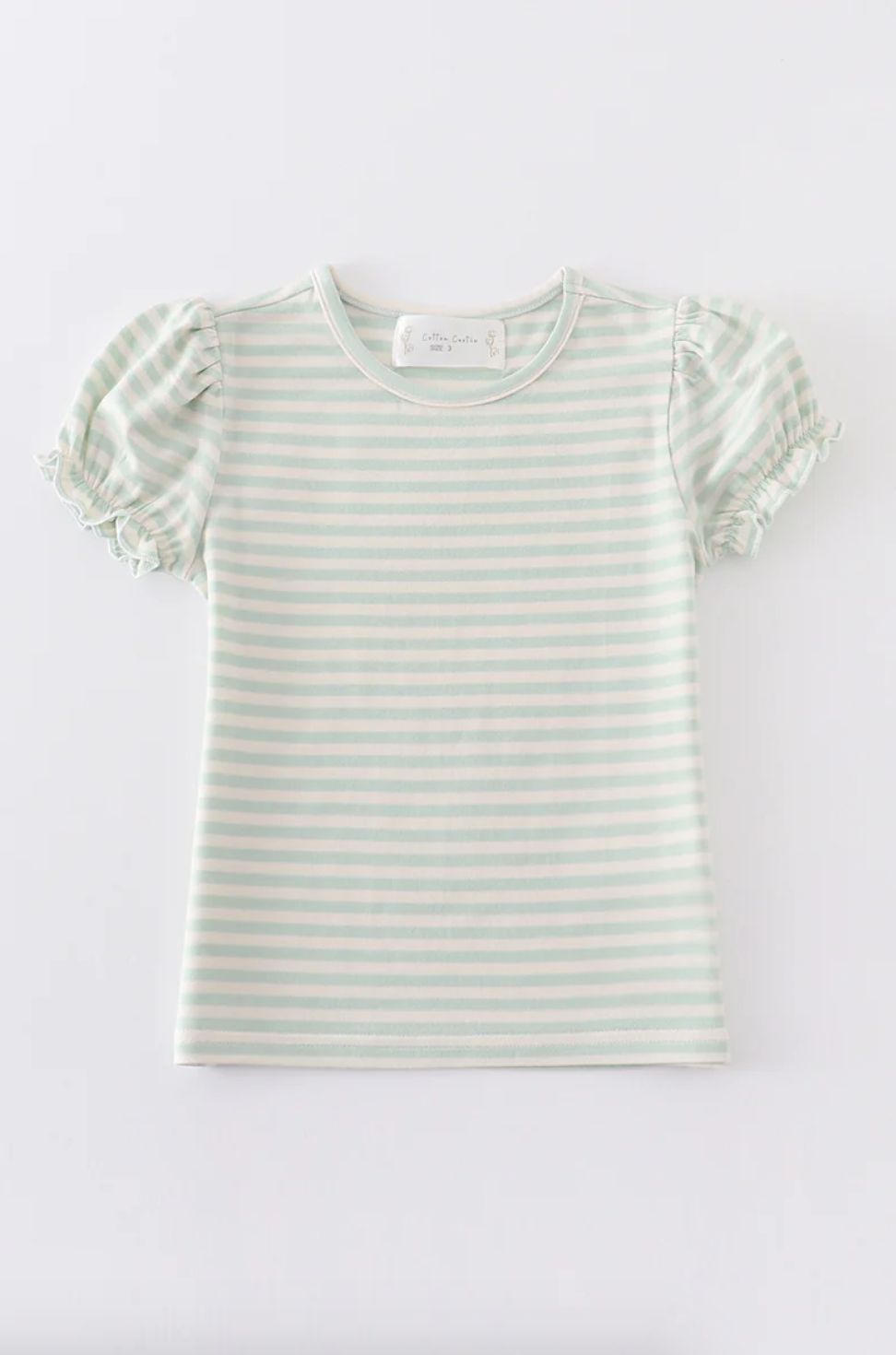 Stripe Puff Sleeve Top