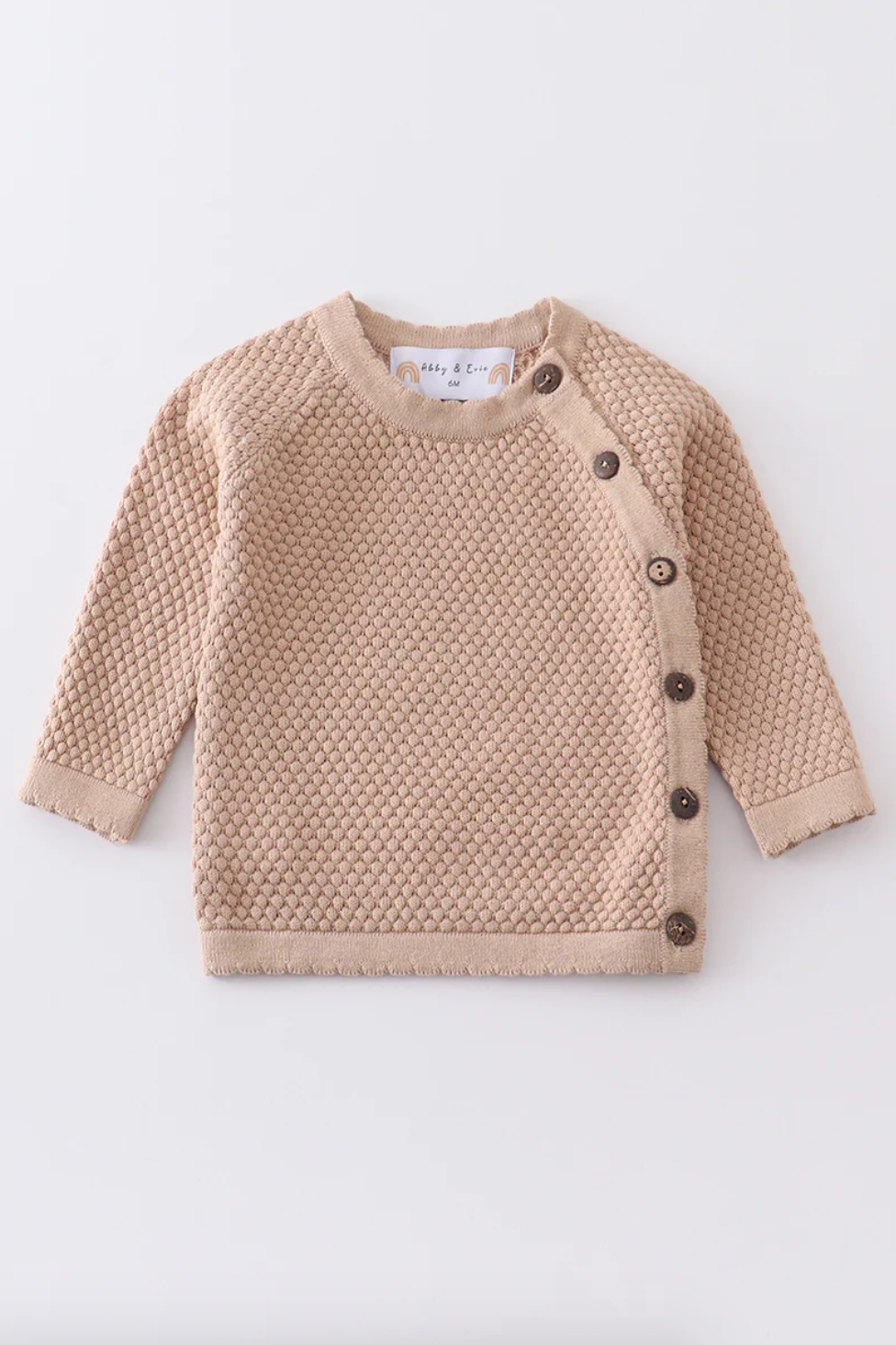 Khaki Button Sweater