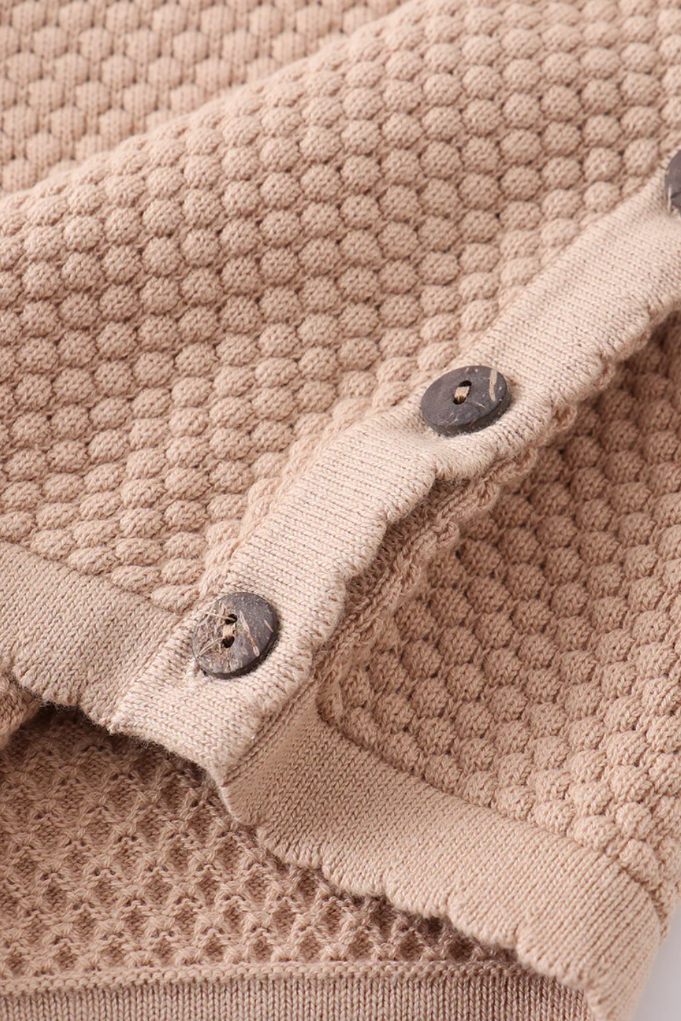 Khaki Button Sweater