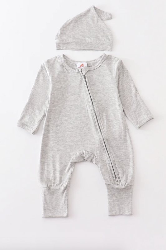 Bamboo Zip-Up Romper 2pc. Set