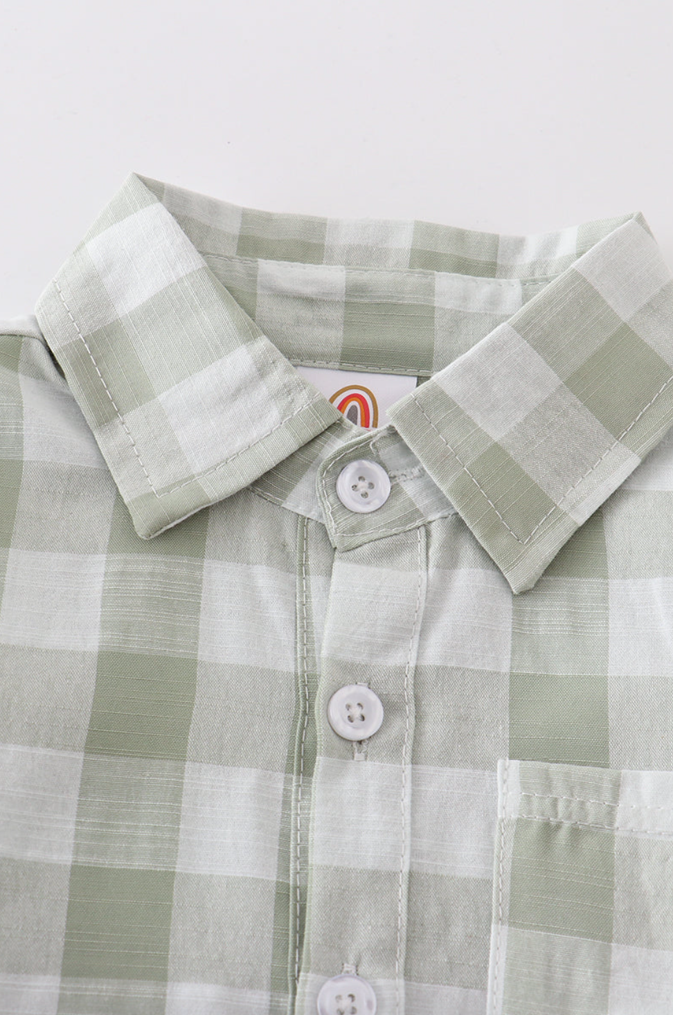 Sage Plaid Button Shirt