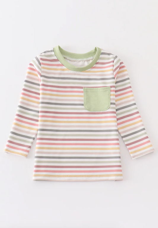 Stripe Pocket Top