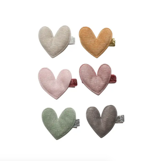 Shimmer Heart Clip | Multiple Colors