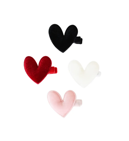 Velvet Heart Clip | Multiple Colors