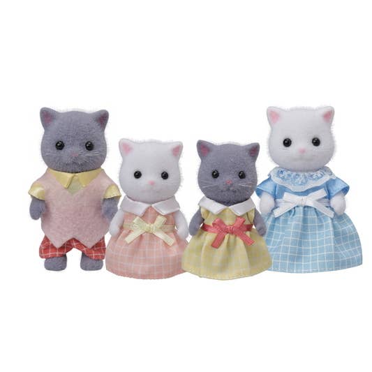 Calico Critters Gray & White Cat Family