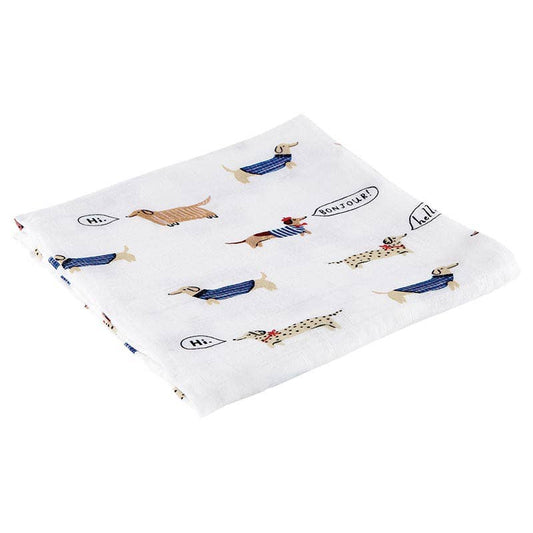 Bonjour Dogs Swaddle Blanket